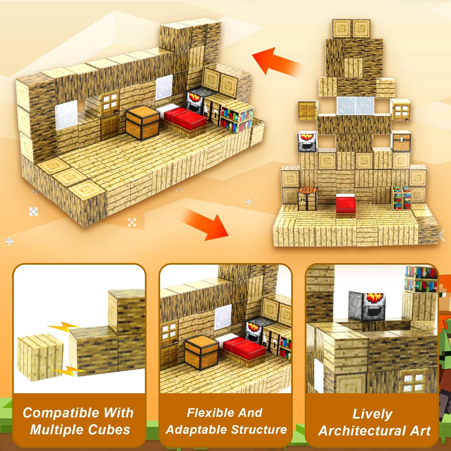 Magnetic Temple Play Set - 80 PCS