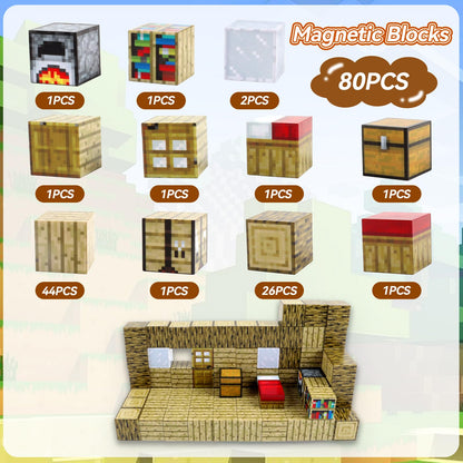 Magnetic Temple Play Set - 80 PCS