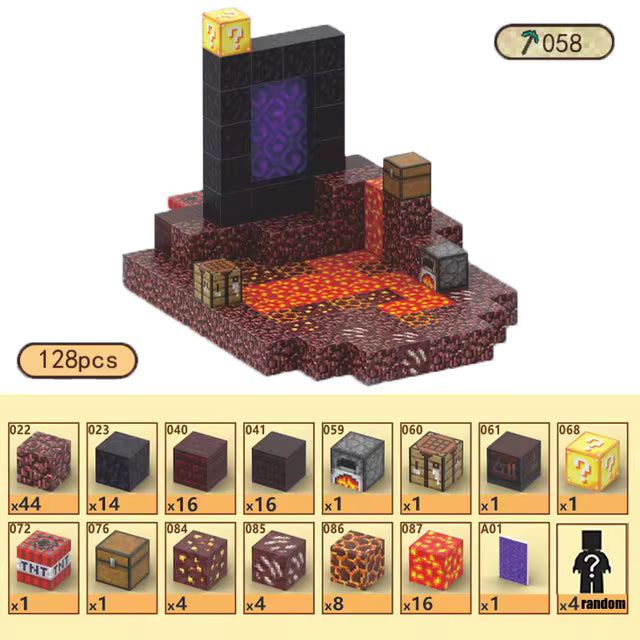 Magnetic Portal Play Set - 128 PCS